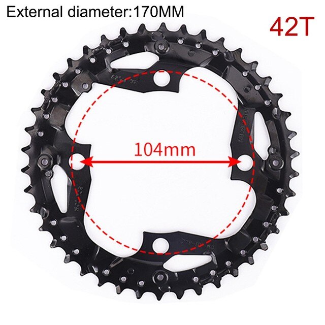 22T 32T 42T 44T Smalle Brede Bike Mtb Kettingblad Enkele Tand Keten Ring Voor 7/8/9/10/11Speed 104BCD Fietsen Kettingblad: 42T