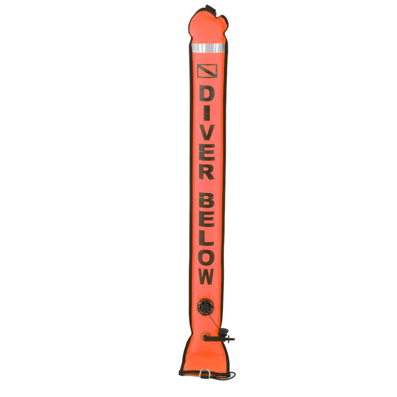 Diving Surface Marker Buoy Diving Inflatable Safety Tube 120x15cm Safety for Diving: Color1