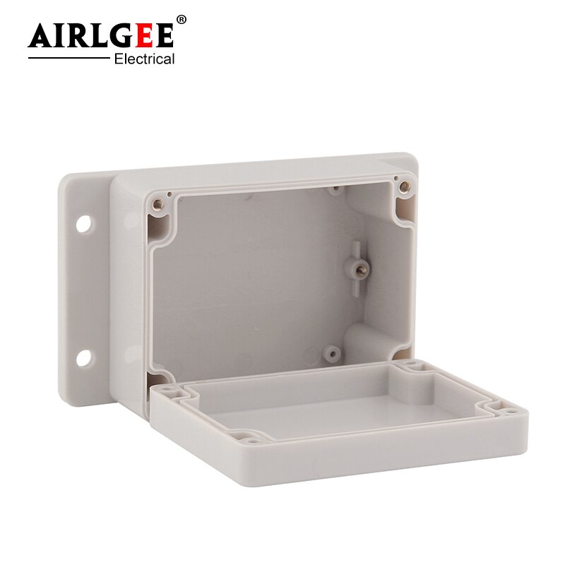 158 * 90 * 60mmIP65 protection grade sealed plastic outdoor electrical junction box with mounting ear distribution box