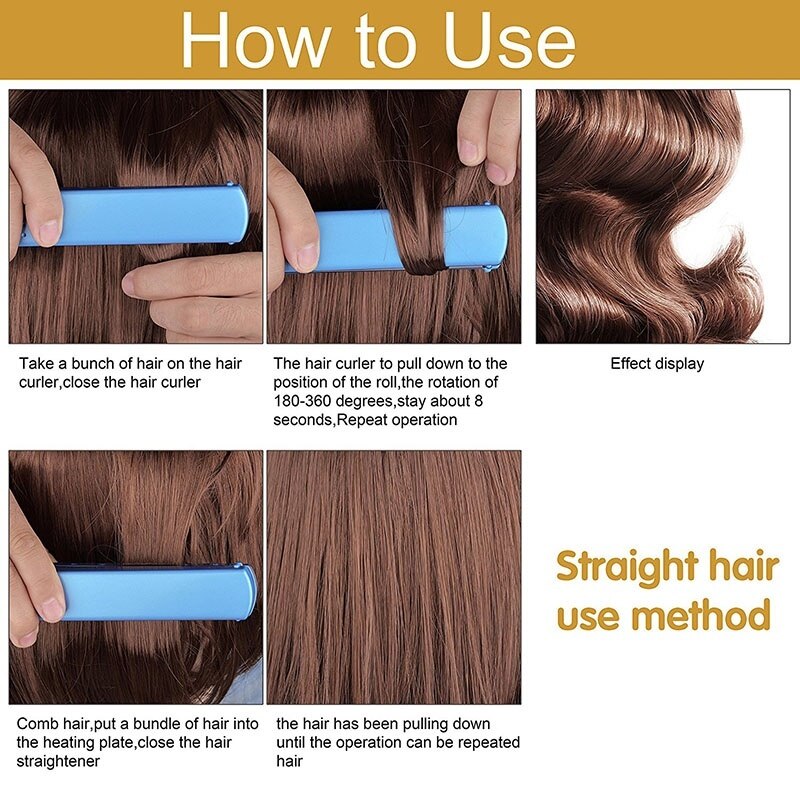 Pro nano titanium azul alisador de cabelo ferro 1.25 "placa rápida plana chapinha prancha salão de beleza display led com adaptador plugue