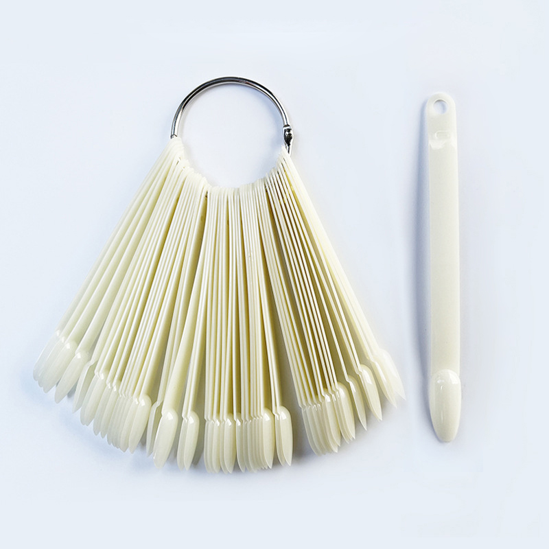 50 Nail Color Card Clear Nail Swatches Color Card Display Chart Gel Polish Template Nail Art Sample Stand Acrylic Palette: DARK GRAY