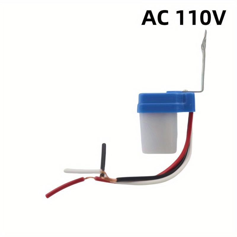 Automatischer automatischer Schalter, Lichtschaltung, Lichtschalter, DC 12 V, 24 V, Wechselstrom, 110 V, 220 V, 50–60 Hz, 10 A, wasserdichter Lichtsteuerungssensorschalter: Schwarz