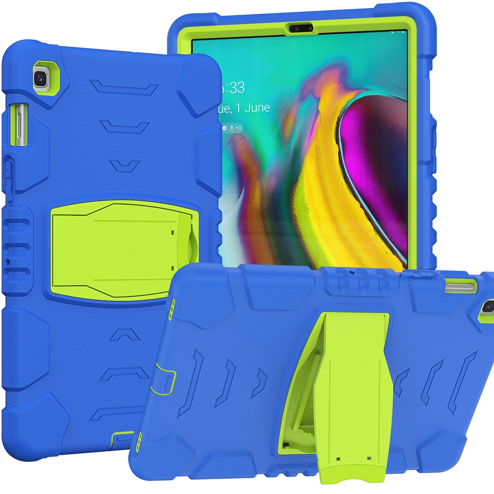 Coque pour Samsung Galaxy Tab S5e 10.5 pouces SM-T720 SM-T725, armure de sécurité pour enfants, antichoc, support hybride en silicone pour tablette: green