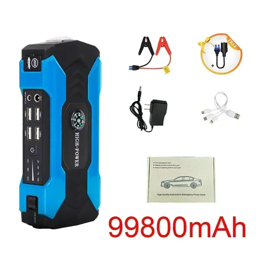 99800 mAh 20000 mAh Auto Starthilfe 3000A Start Gerät Tragbare Power Bank Batterie Starter Launcher Für Auto Booster Artikel: Blau