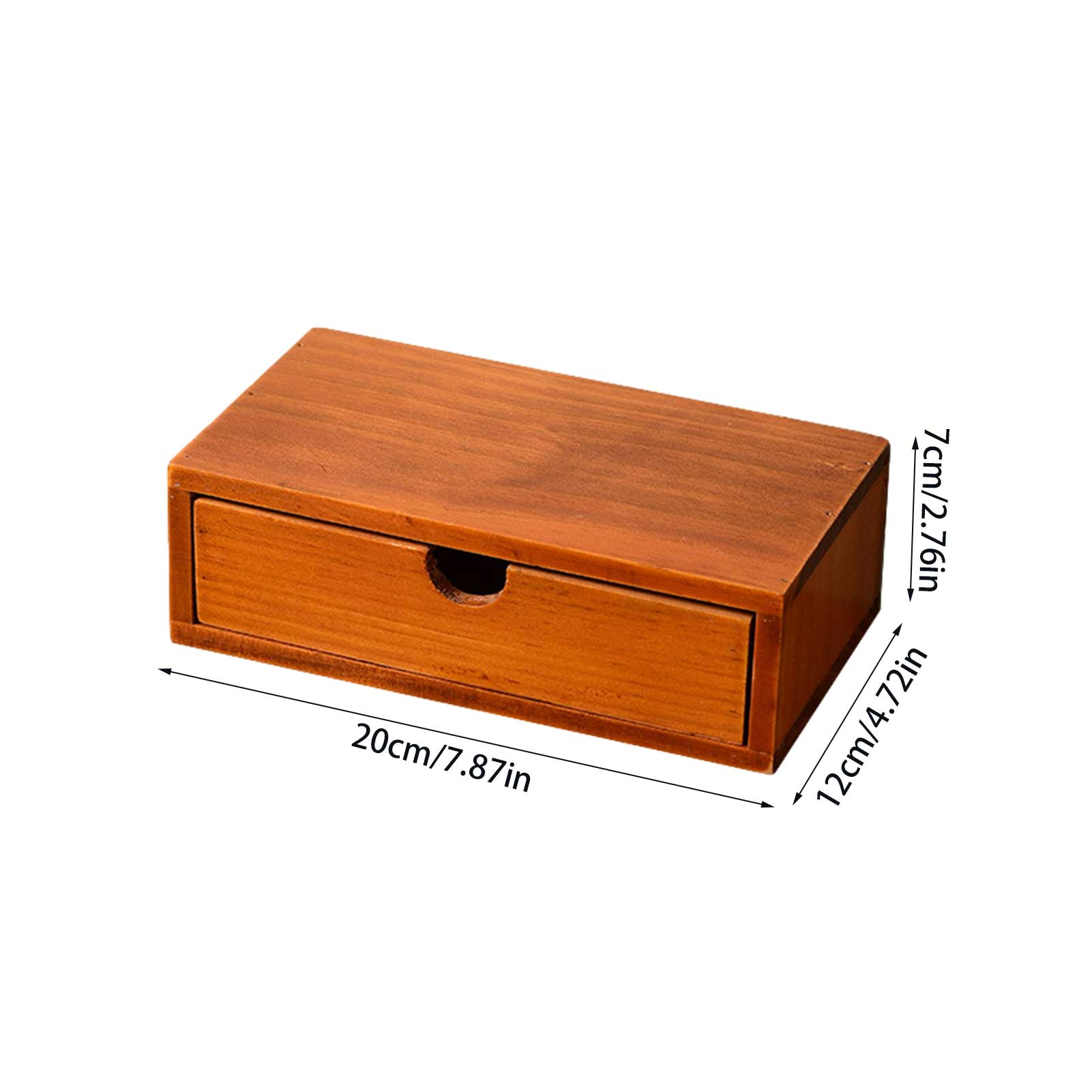 Retro Desktop Wall Storage Office Debris Multi-layer Finishing Wooden Jewelry Storage Cabinet Storage Boxes