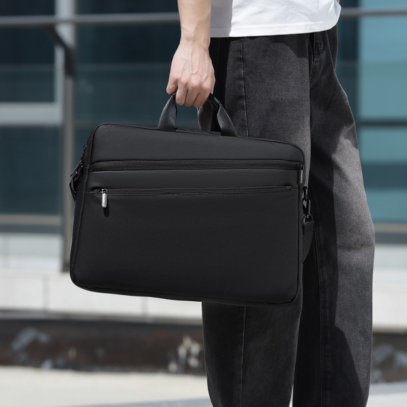 Torba na laptopa 15.6-17.3 cale, aktówka biznesowa, torba na ramię dla mężczyzn, regulowany pasek na ramię, odpowiednia do codziennych dojazdów