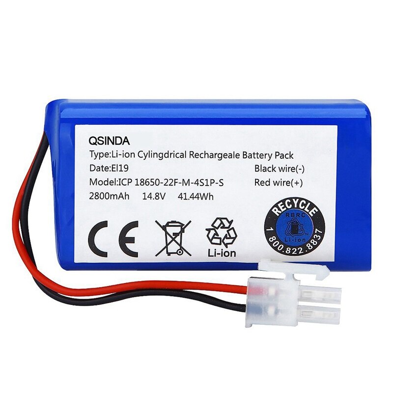 Batería de repuesto para Robot aspirador Ilife A4, A4S, A6, V7, 14,8 V, 2800Mah
