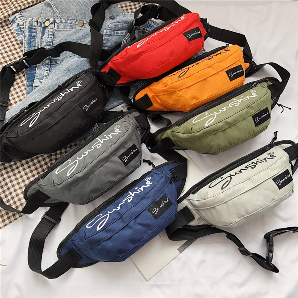Waist Pack Contrast Color Chest Bag Men's And Women‘s Simple Leisure Oxford Sport Fitness Waist Packs #ss