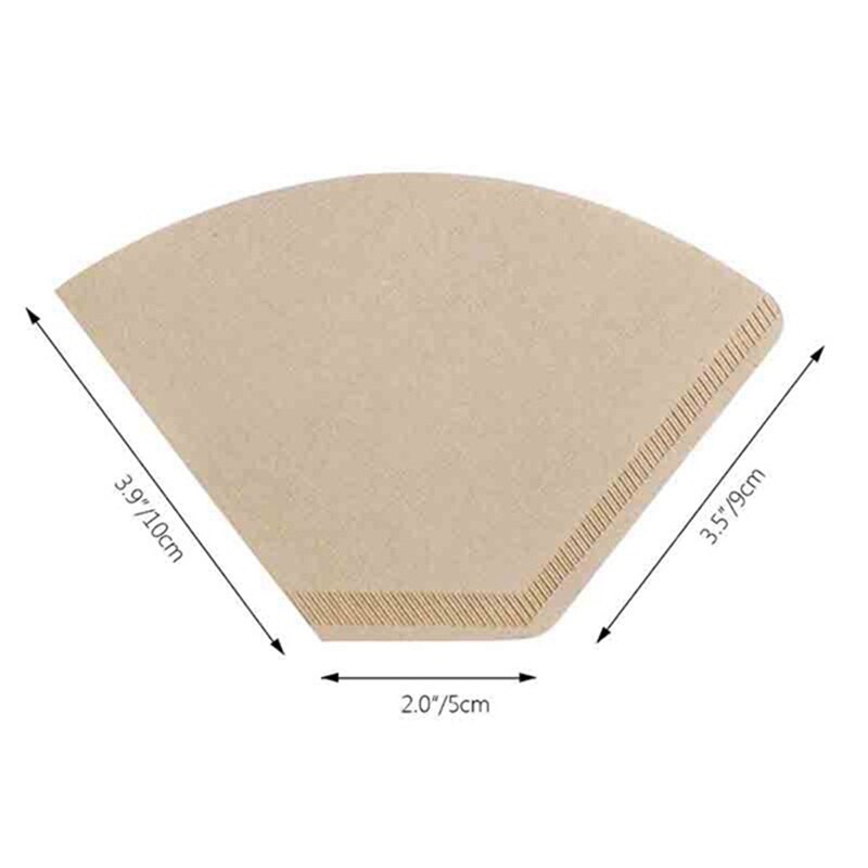Natuurlijke Papier Koffie Filters Kegel Update Natuurlijke Bruin Ongebleekt Papier Wegwerp Filter Persoonlijke Composteerbaar Koffie Filter Voor