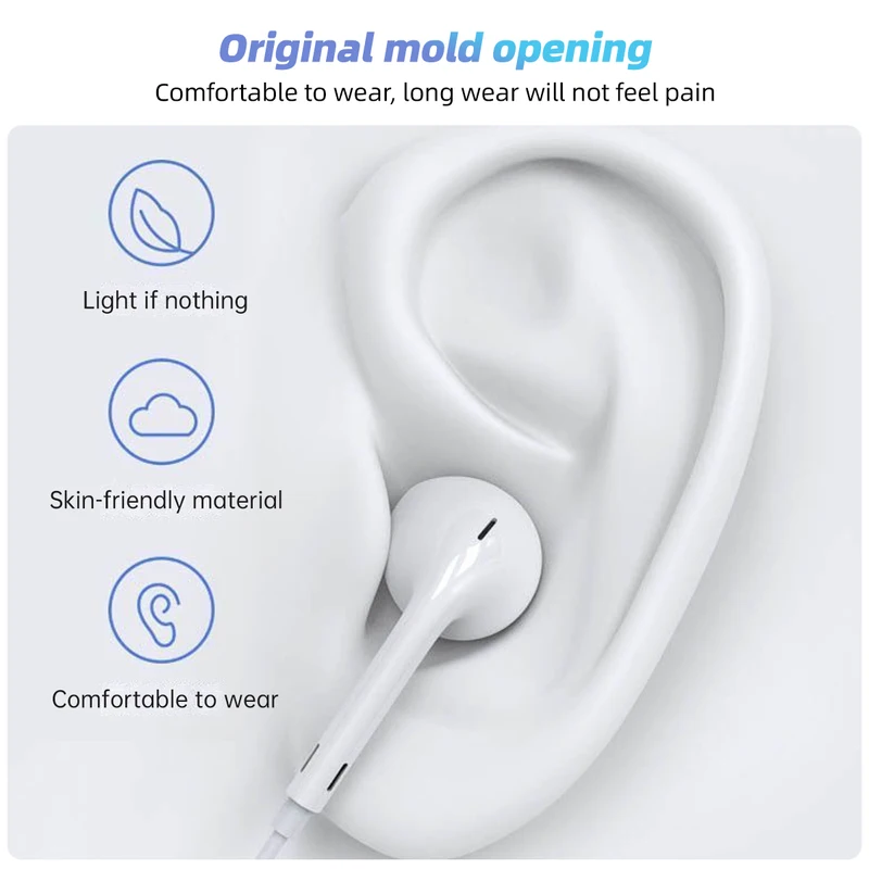 type c kablede øretelefoner til eple iphone 15 pro max i-øre med mikrofon til sumsung onepuls xiaomi redmi huawei usb c musikkørepropper