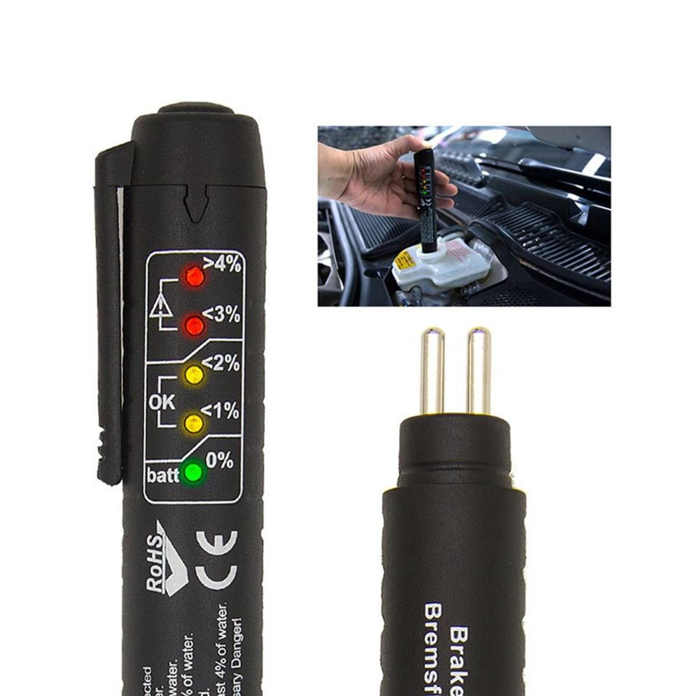 Bromsvätska vätsketestare oljekontrollpenna auto 5 led bilprovningsverktyg för att testa bromsvätska med prick 3 punkt 4 punkt 5