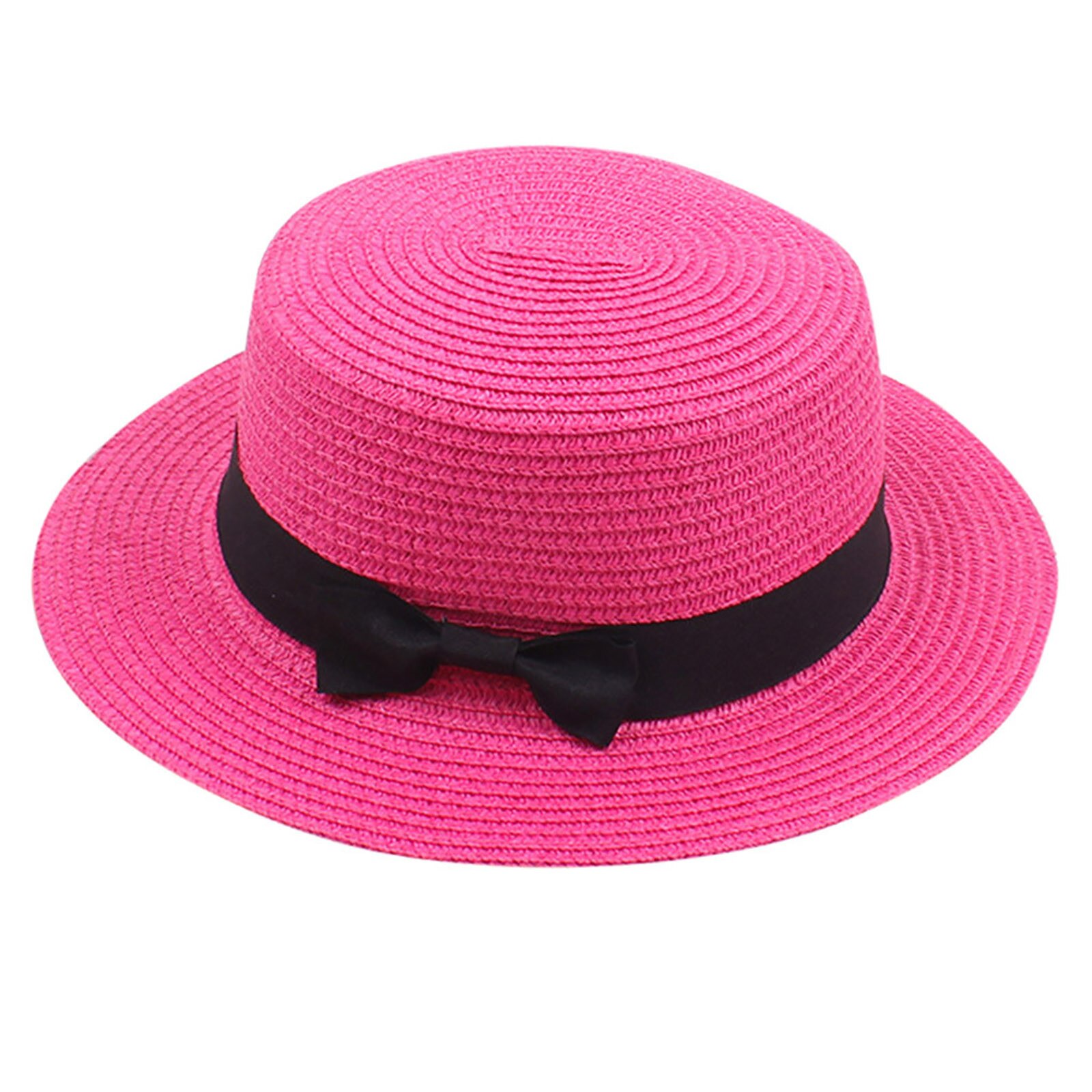 Outdoor Zomer Vrouwen Schipper Strand Hoed Brede Zijde Vrouwelijke Casual Visser Hoed Klassieke Strik Straw Zonnehoed Cap Fedora: HT