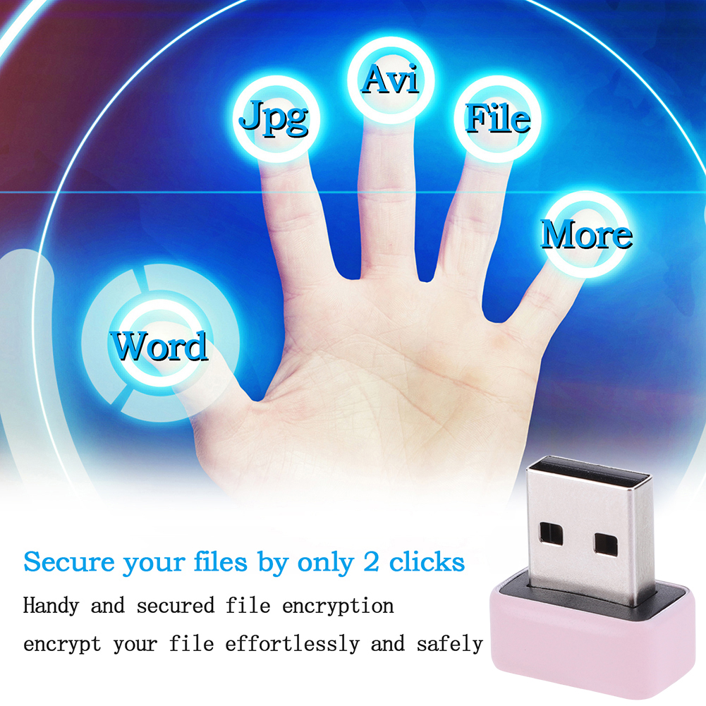 USB Fingerprint Key Reader Biometric Fingerprint Scanner Anti-Spoofing Windows Hello FIDO U2F Biometric Mini Security Key Dongle