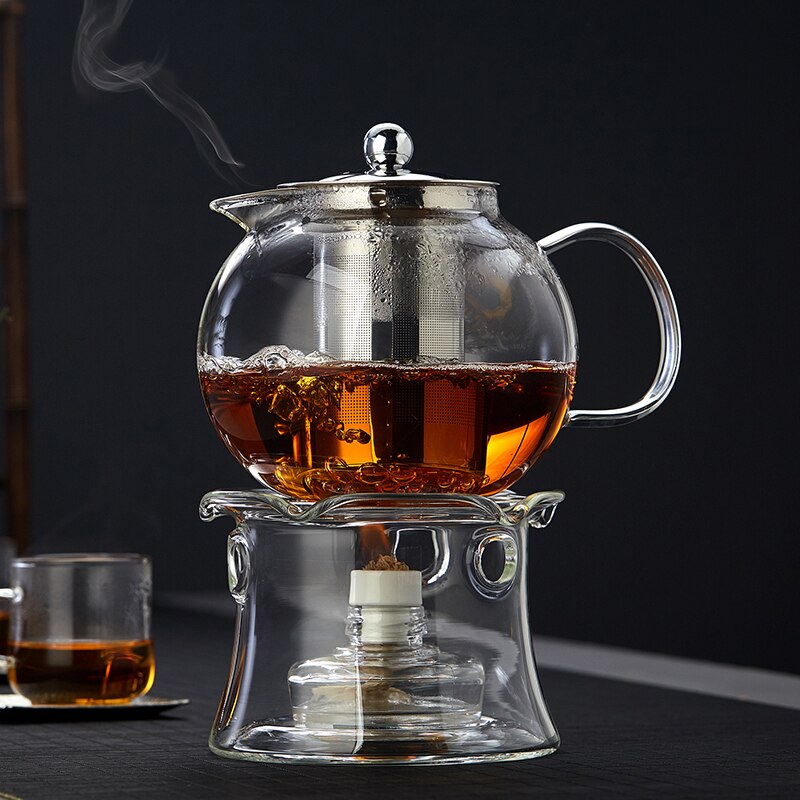 Alcohol Cooking Teapot Household Glass Heat Preservation High Temperature Resistance Exquisite Alcohol Lamp