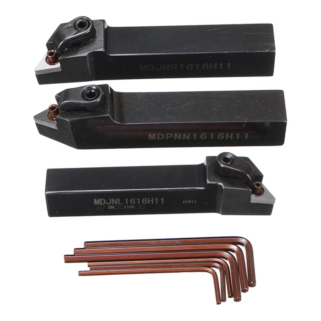 Metal Practical Boring Bar Turning Cut-Off Tools And 6pcs L-Shape Wrench Set