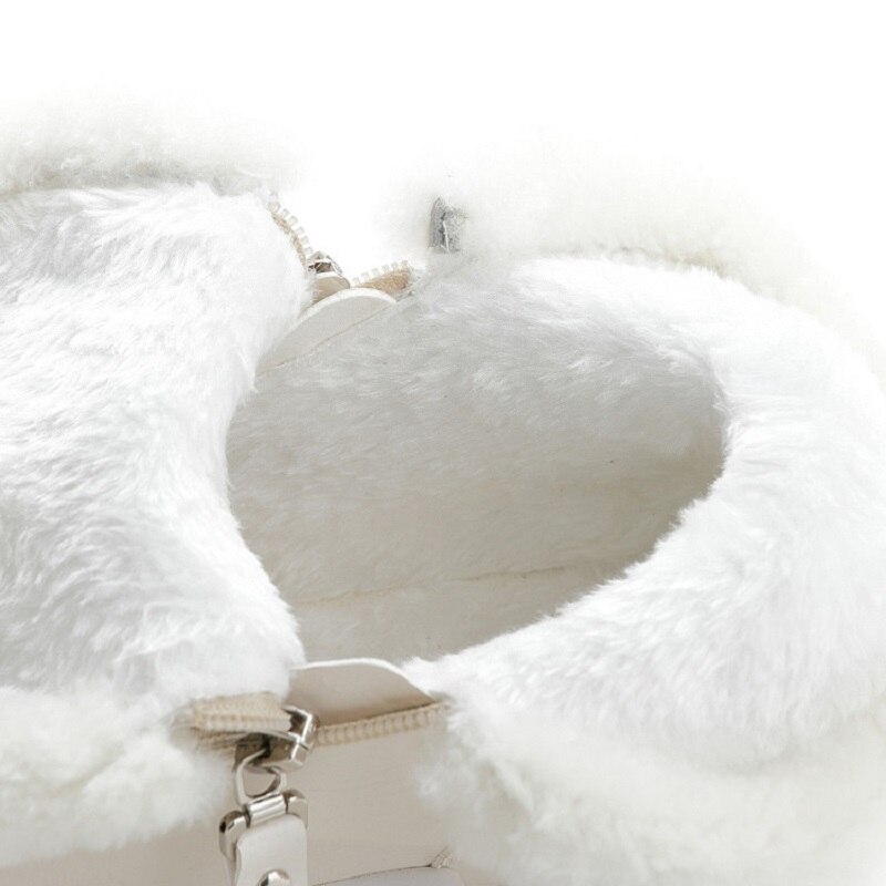 Talvi naisten saappaat valkoiset lenkkarit kengät naisten korkeavartiset vapaa-ajan kengät vetoketjulliset nilkkurit lämpimän valkoiset naisten saappaat