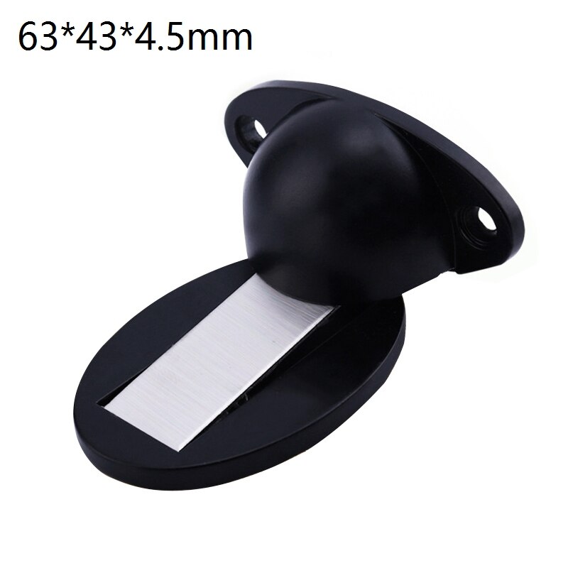 Rvs Deurstopper Slaapkamer-Collision Sterke Magnetische Aluminium Onzichtbare Deur Stop Elektromagnetische Deur 1Pc: red  With screws