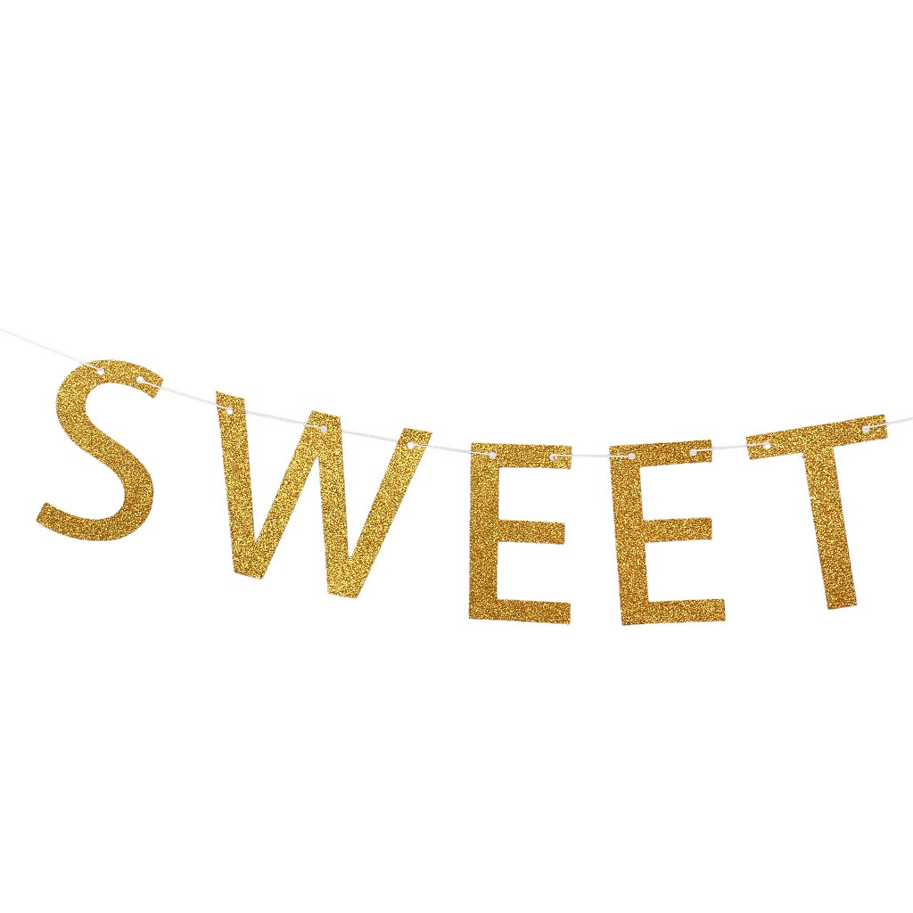 Glitter guld sød 16 rose hjerte fødselsdag hængende banner 16th tillykke med fødselsdagen