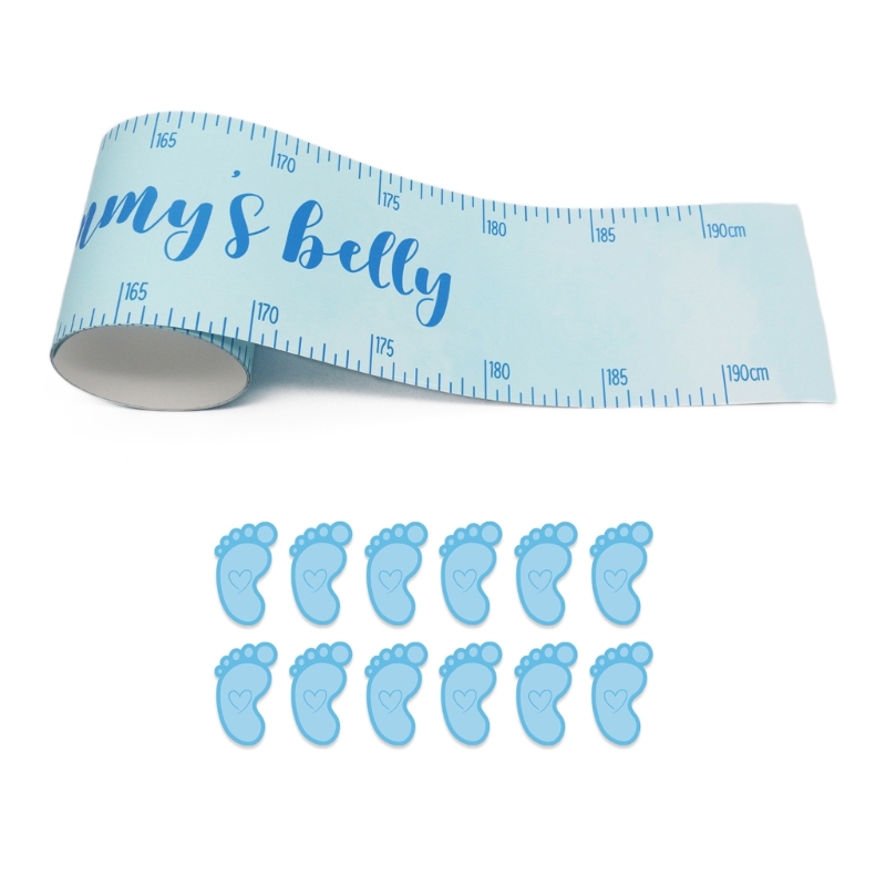 How Big is Mommy's Belly? Includes 1 Mommy's Belly Measuring Tape and 12 Stickers, Gender Neutral Fun Baby-Shower Game