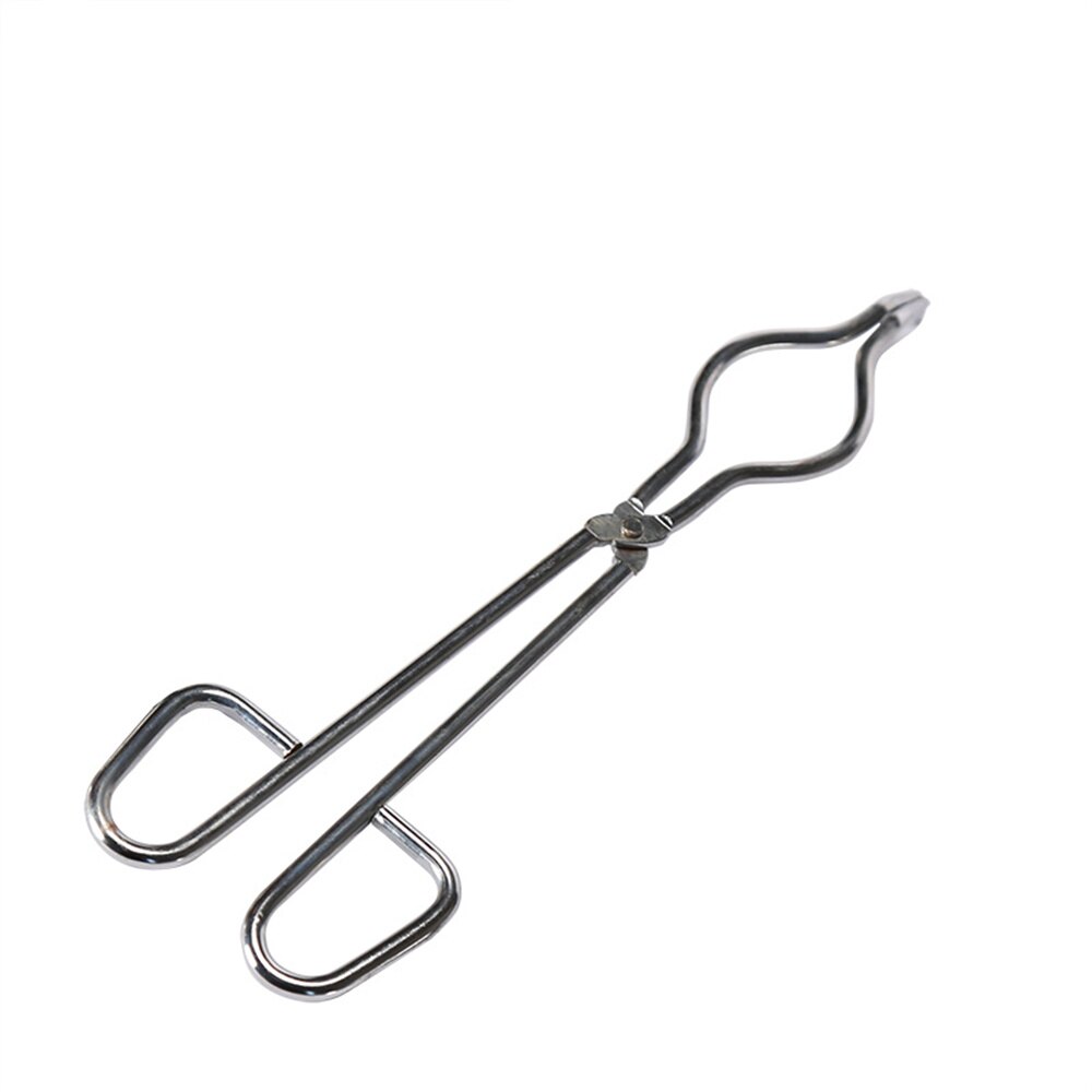200-500mm Carbon Steel Crucible Tongs Bent Beaker Hold Melting Dish Holder Labware
