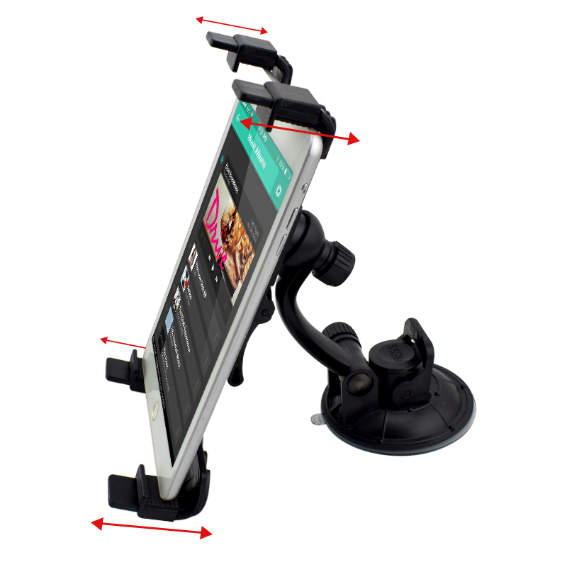 Universele Auto Tablet Telefoon Mount Houder Stand 7-11 Inch Voor Ipad 2/3/4 Voor Ipad mini 2/3/4 Voor Samsung Galaxy Tab