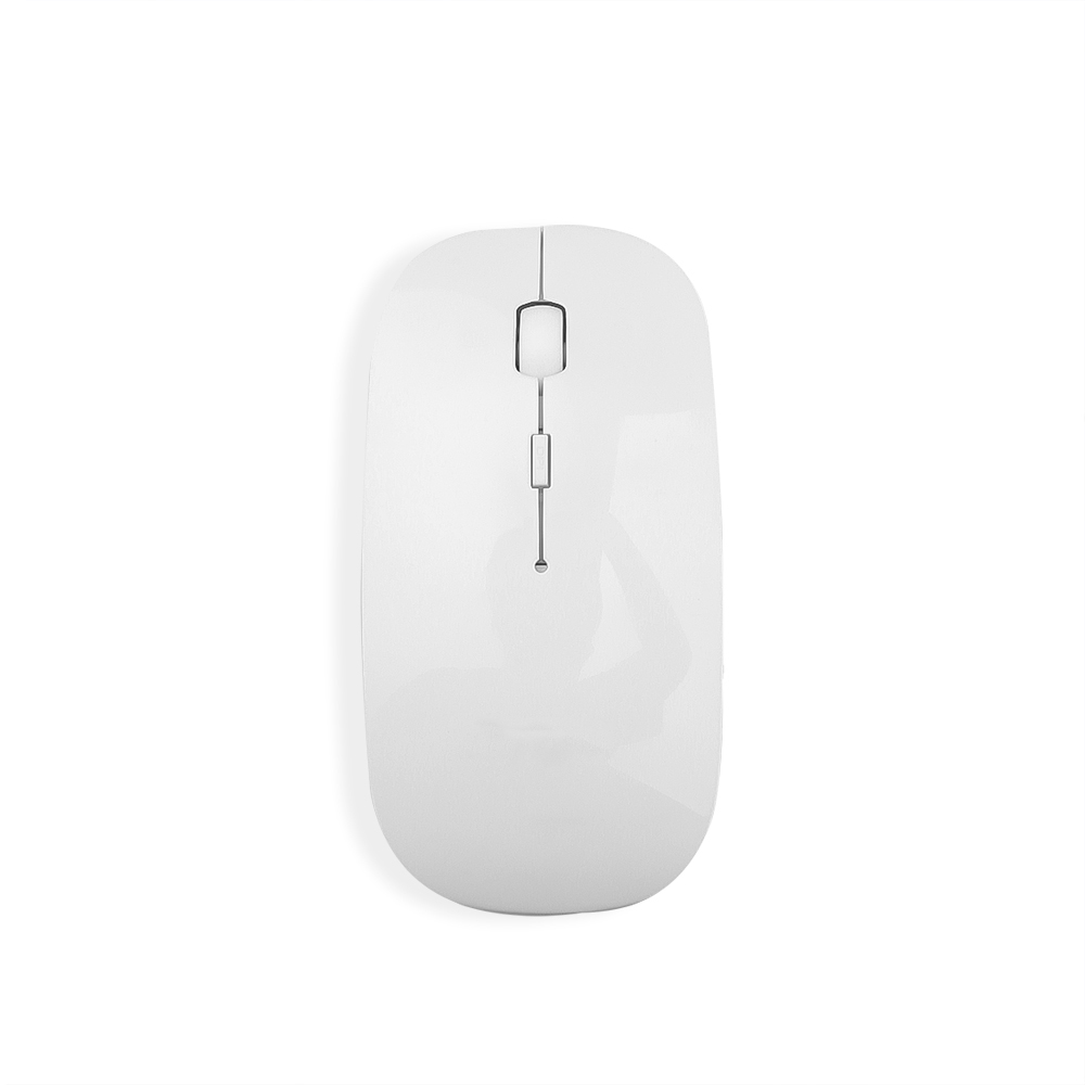 Kebidumei – Mini souris optique de jeu sans fil 2.4GHz, Ultra fine, avec récepteur USB, pour ordinateur Mac, PC portable et de bureau: White