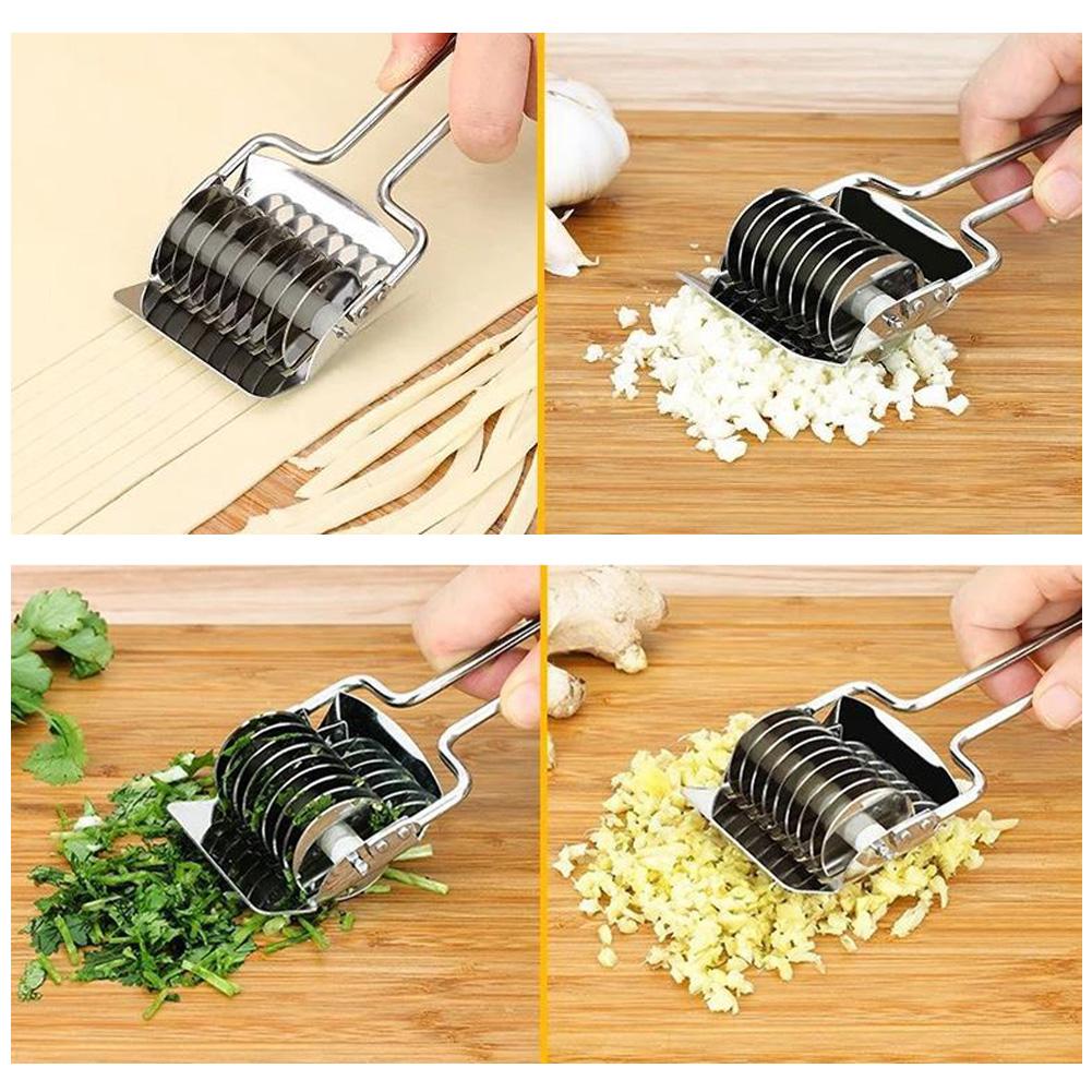 Rvs Roller Cutter Shredder Spice Noedels Slicerpastry Bakken Tool Pie Pizza Cookie Cutter Lattice Roller Cutter