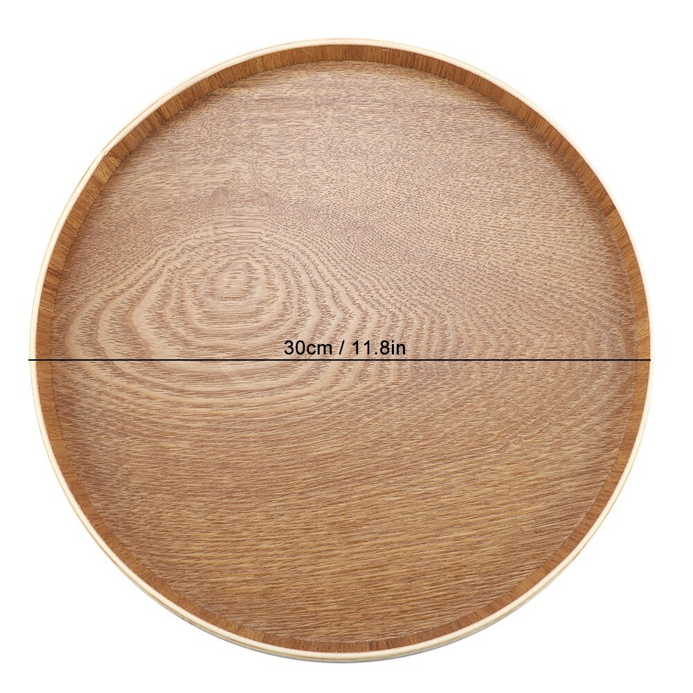 30/33cm runde rundbrett sett serveringsbrett tallerken tallerken te mat tallerken drikke te sett frukt godteri hjemme snackbrett: 30cm