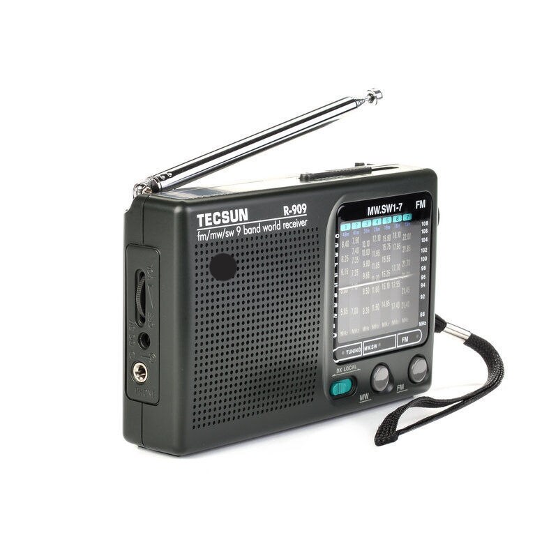 Bærbar radio fm mw (am) sw (shortwave ) 9 bands world receiver roterbar ultrahøj følsomhed lav støj radio modtager