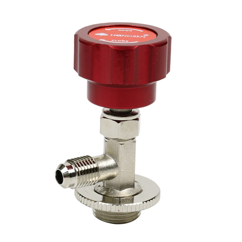 Pressure Relief Valve Refrigerant Can Tap Precision Spool 1/4``Tthread Red