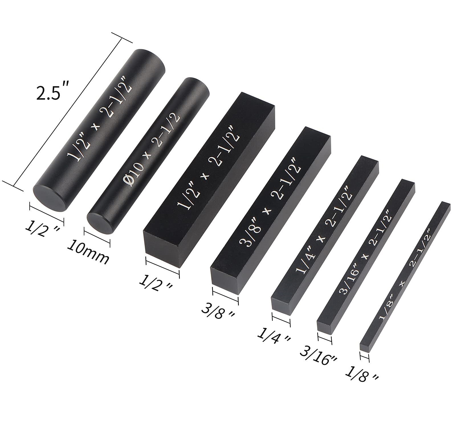 15/7Pcs/Set Precision Saw Setup Blocks Guage Table Setup Bars Depth Test Distance Alloy Set Up Bar Woodworking Measuring Block