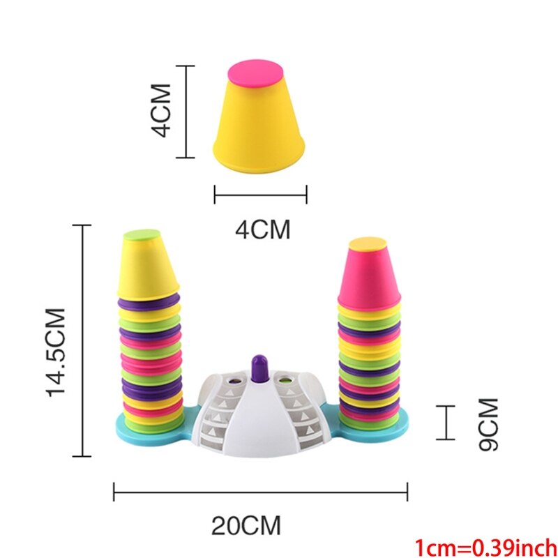 32 Stapelen Cups, Stapelen Cup Set Met Stapelen Plaat, Snelle Familie Bijpassende, Snelle Cup Spel, partij Speelgoed Voor Kinderen En Volwassenen