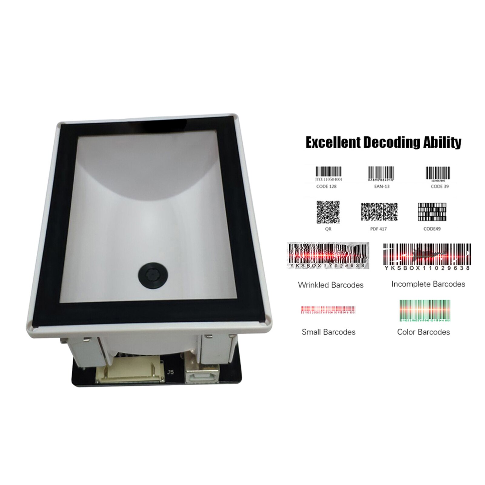 Aibecy Ingebed Barcode Scanner Self-Inductie 1D/2D/Qr Bar Code Reader Module Scanner Usb Aansluiting Ondersteuning commando Controle: Type 3