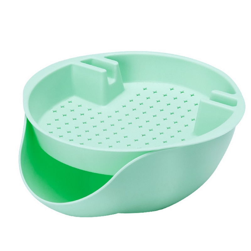 Goldbaking Double Layers Fruit Plate Lazy Snaks Tray Nut Bowl with Cell Phone Holder Slot Snack Serving Tray with Shell Storage