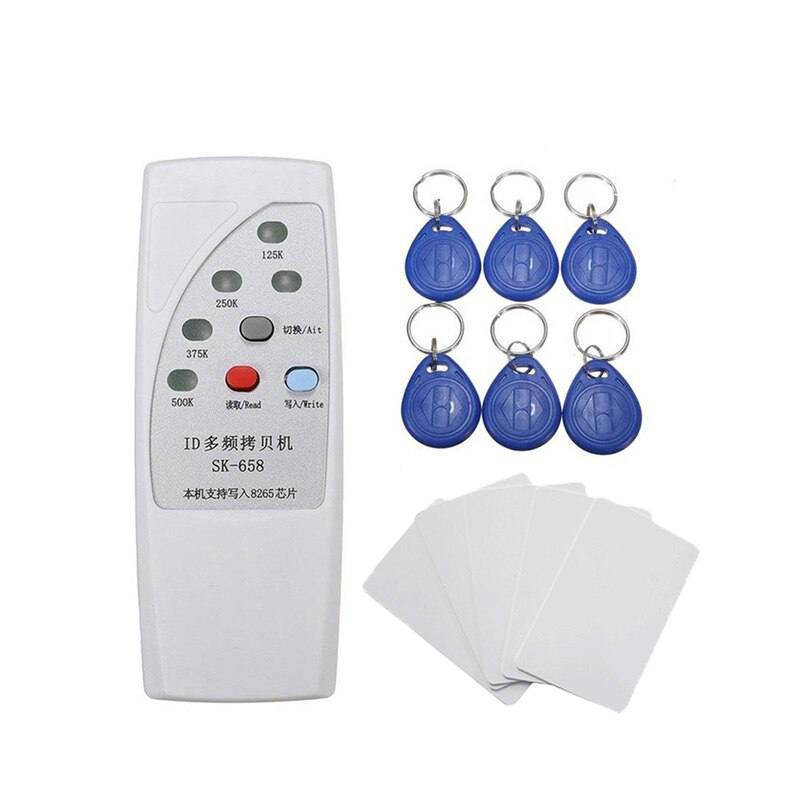 Handheld Rfid Card Reader Handheld Rfid Writer 125KHz Card Reader Writer Copier Duplicator 4 Frequency RFID Copier Reader Writer: 658-suit