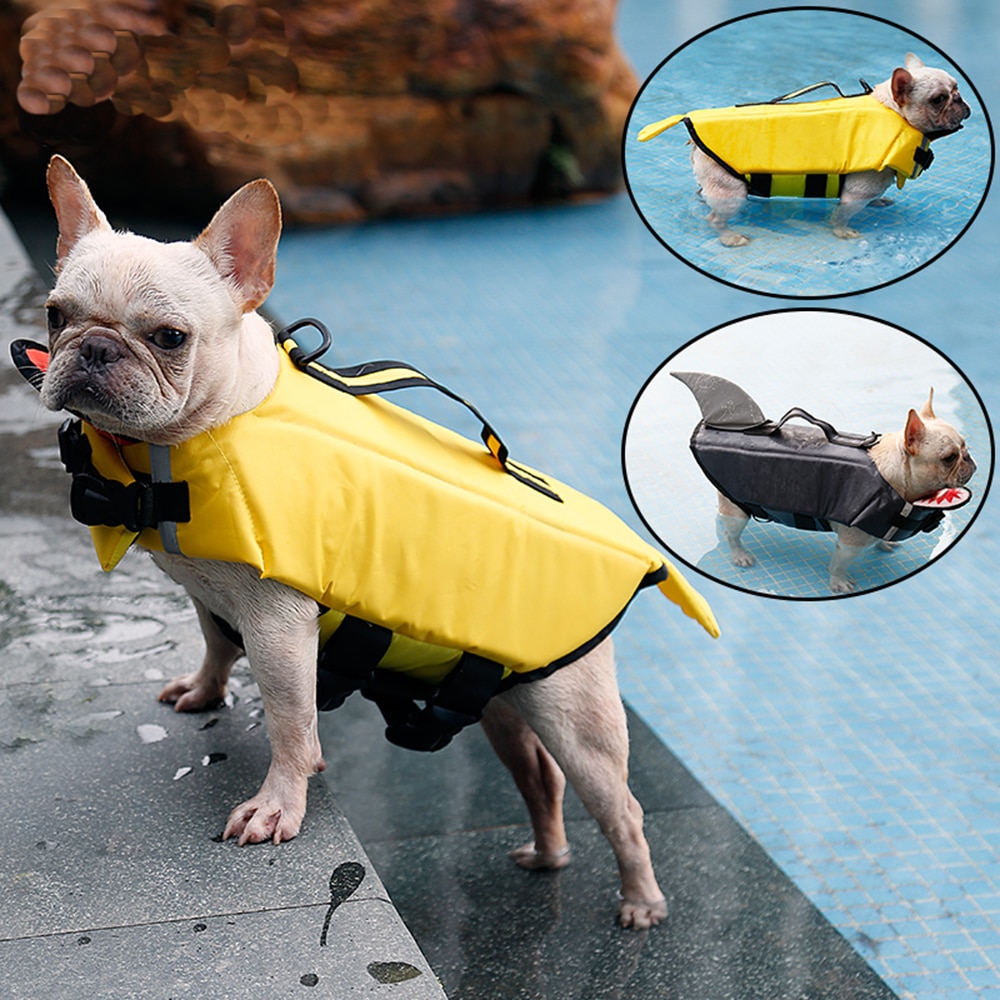 Dog Life Jacket Pet Life Jacket Shark Summer Dog Clothes Duck Cute Dog Life Vest for Medium Large Dogs Swimwear