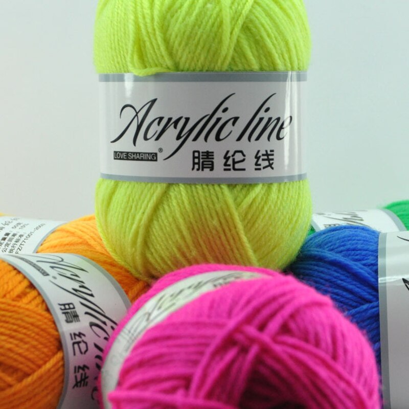 1pc = 50g bløde, miljøvenlige fiberkashmir kamgarn uld til børn farvet dukke akryl sweater smuk babygarn til strik