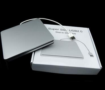 USB 2.0 Portable externe VCD CD-RW lire et écrire BurnerCD DVD ROM lecteur lecteur lecteur pour Windows ME/2000/XP/Vista/Windows 7: Silver
