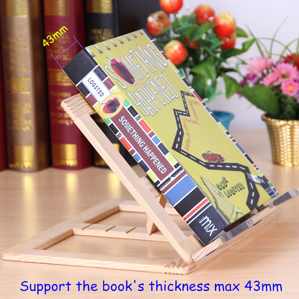 Laptop Stand Wood for Desk, 4 Angles Adjustable Laptop Riser for Healthy Posture, Multifunction Tablet Stand Reading Book Base