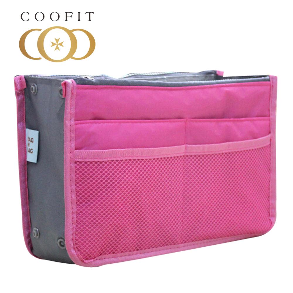 Coofit sac de rangement de voyage à compartiments multiples, sac de rangement de toilette, trousse de toilette de couleur unie pour voyage: 6