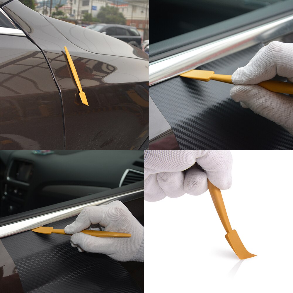 Ehdis 7 stk bil wrap magnetisk skraber sæt auto køretøj klistermærke vinyl folie film kant hjørne indpakning magnet gummiskraber farvetone værktøjer