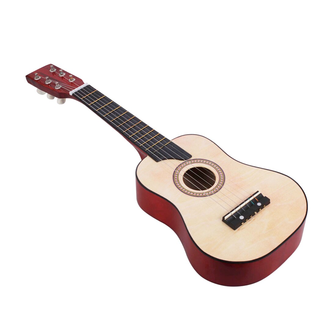 Guitar 25 Inch Basswood Acoustic Guitar with Pick Strings Big Guitar for Children and Beginner Guitar Set: Wood