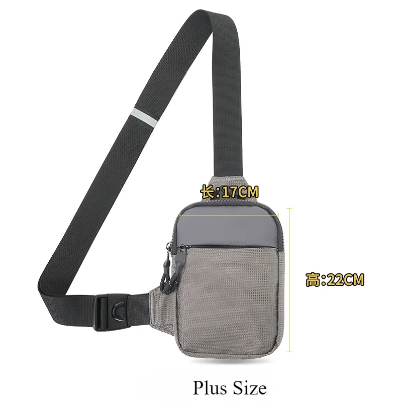 Heren Reis Sling Tas Borst Kleine Canvas Schouder Crossbody Tassen Mini Doek Taille Packs Sport Cross Telefoon Anti-Diefstal Handtas: Khaki