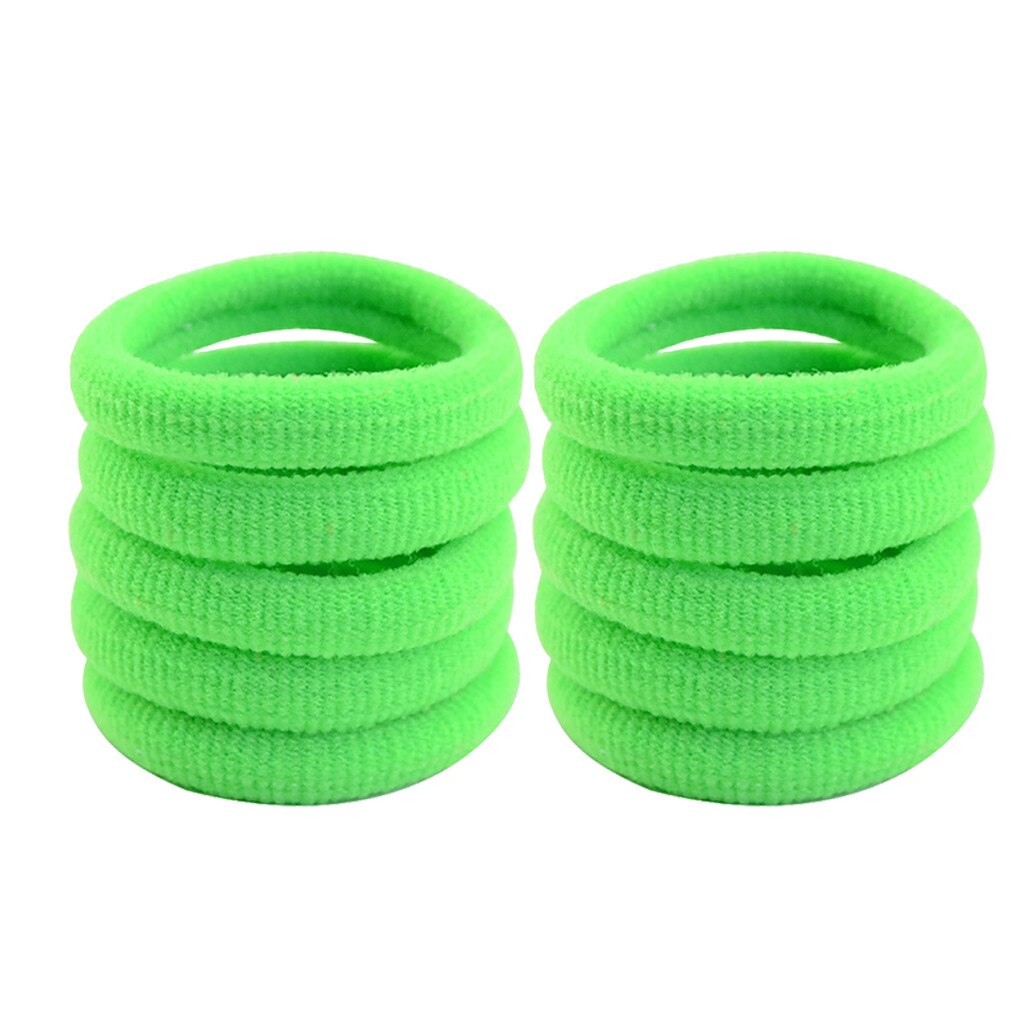 Outils de coiffure professionnels femmes filles bandeau de cheveux cravates corde anneau élastique bandeau élastique pour queue de cheval 10 pièces D301108: A