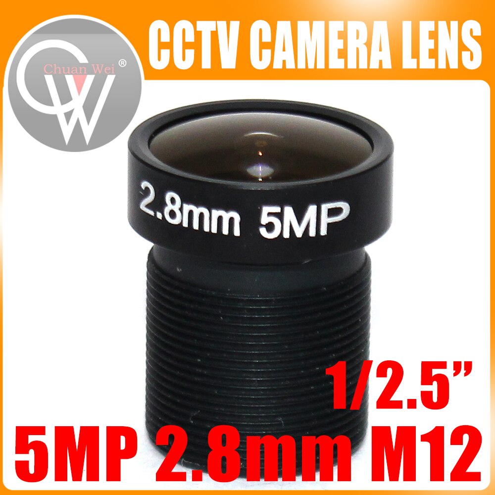 5.0 MegaPixel 2.8mm Lens Wide-angle 115 Degree MTV M12 x 0.5 Mount Infrared Night Vision Lens For CCTV Security Camera