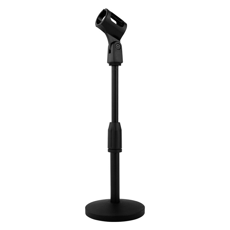 Desktop Microphone Stand, Upgraded Adjustable Table Mic Stand with Non-Slip Metal Base with Mic Clip and Screw for Spark