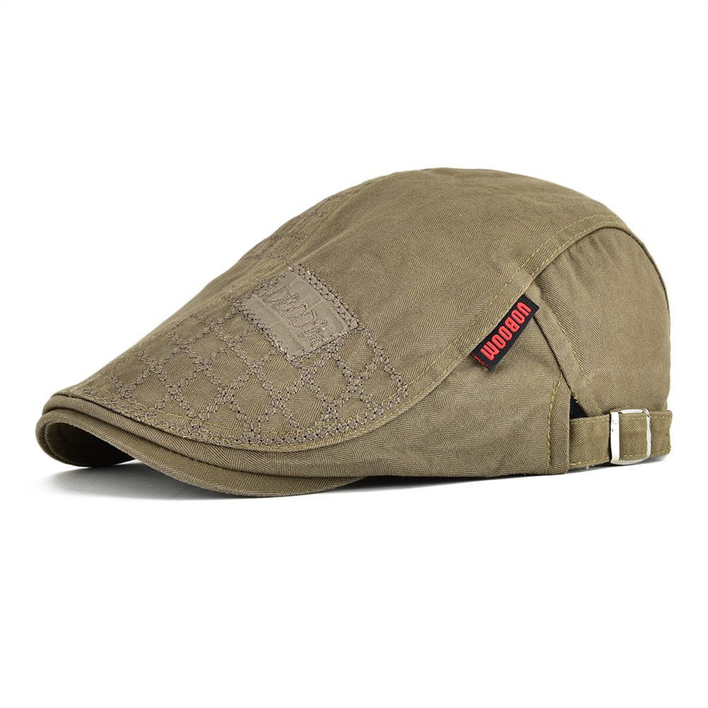 VOBOOM – casquette de Golf en coton pour hommes, chapeau plat de livreur de journaux, rétro, béret Gatsby, ajustable, printemps automne 100