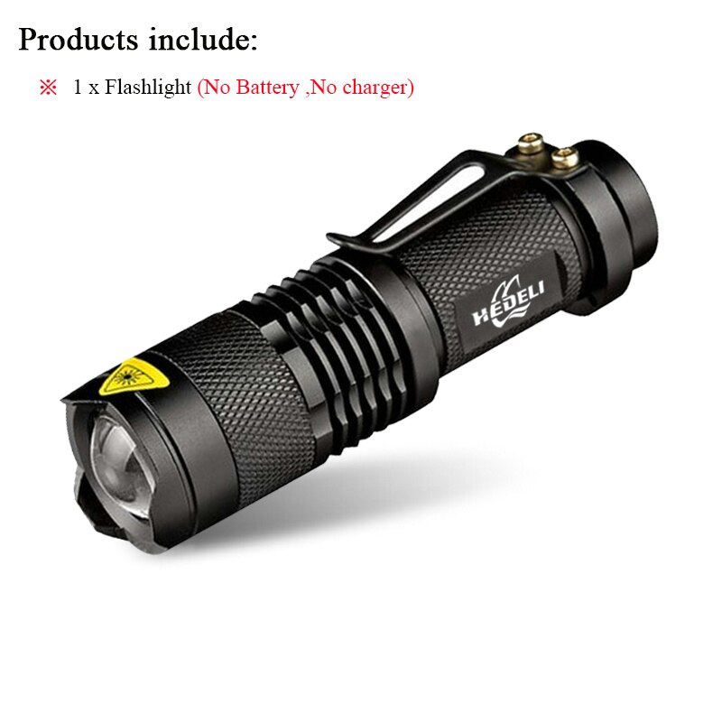 Mini Portable torch 3800LM Waterproof LED Flashlight CREE XML T6 XM L2 5 Modes Zoomable LED Torch penlight Linterna led: A / CREE XM L2 3800LM