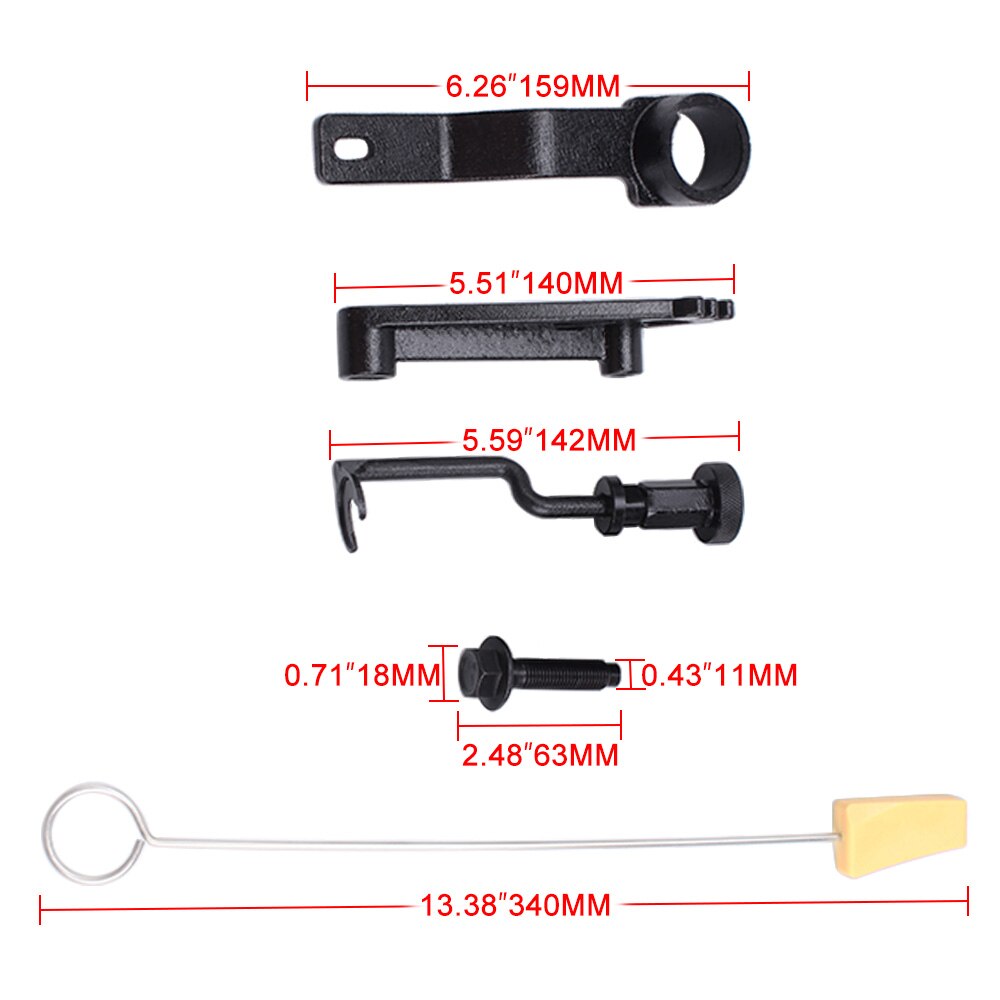Car Accessior Crankshaft Positioning Tool Cam Phaser Holding Tool for Ford 4.6L 5.4L 3V Engine Timing Tool Set Black RS-EM1020