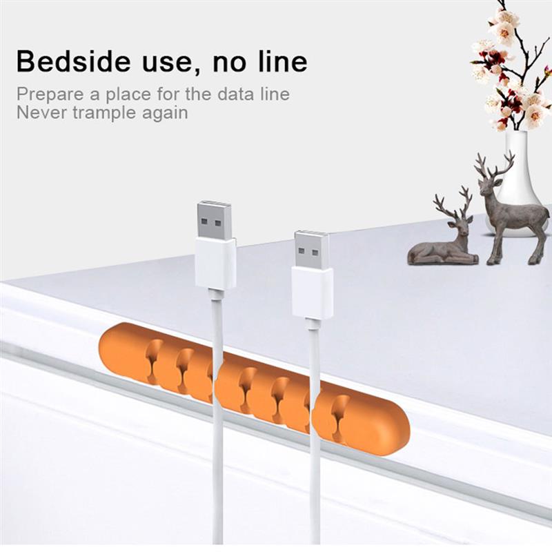 7-Hafen Kabel Wickler Kopfhörer CBS Kabel Veranstalter Draht Lagerung Silizium Ladegerät Kabel Halfter Clips für Daten kabel kopfhörer kabel